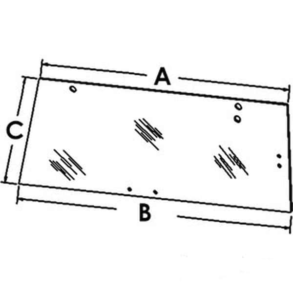 Aftermarket Glass, Rear Fits InternationalCaseIH 7110 7120 7130 7140 7150 WN-1340198C1-PEX - main